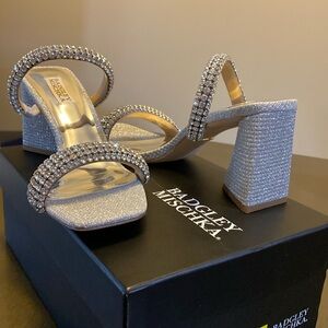 Badgley Mischka rhinestone sandals size 8 1/2